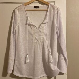 White Blouse With tassels